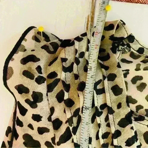 CAbi #3612 "Flutter Blouse" Cheetah Print Two-Piece Top - Picture 7 of 12